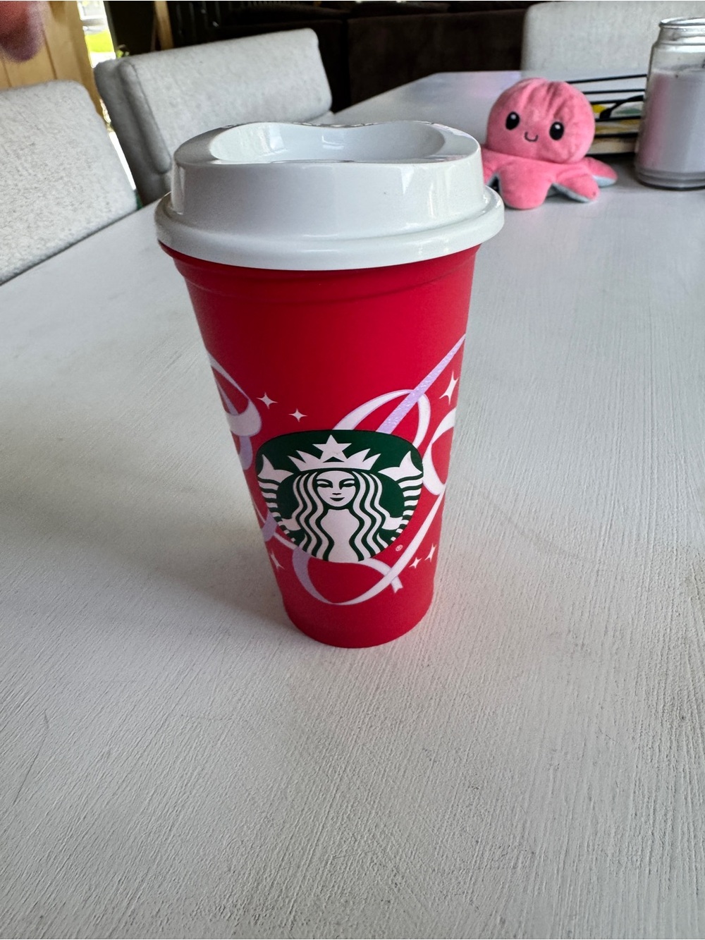 Starbucks Red Holiday Reusable Travel Cups with White Lids